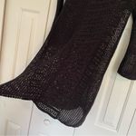 Free People  Rosalind Crochet Open Knit Bell Sleeve Mini Dress Black Sz XS Boho Photo 12