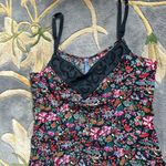 Free People  Navy Floral Mini Slip Dress W/ Pockets Size 4 Photo 3