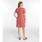 LL Bean Rocky Coast Slub Knit Split Neck Dress, NWT, Blue, Size MEDIUM Blue Photo 2