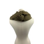 Striped Infinity Scarf Beige & Green Photo 2