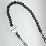 Hard Rock Cafe  Silver Tone Black Beaded Key Charm Boho Necklace Photo 2