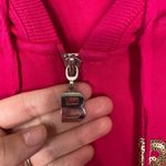 BCBGMAXAZRIA NWOT BCBG women’s colorful bright‎ pink sequin hooded full zip sweatshirt large Photo 3