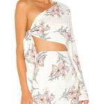 superdown  Essie Dress Womens Small White Floral One Shoulder Mini Party Cocktail Photo 0