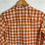 J.Crew Gingham Preppy Plaid Button Down Top Sz 0 Spring Orange White Cotton Photo 13