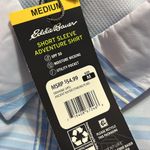Eddie Bauer NEW Ladies Short Sleeve Adventure Top Shirt Blue Plaid. Size M Photo 6