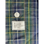 Frank & Eileen women’s plaid shirt size XS Green/Blue Photo 8