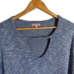 Juicy Couture Juicy‎ Couture Heathered Blue Soft Knit Short Sleeve Top Size L Casual Cut Out Photo 1