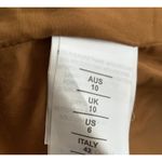 Nicholas Gayle‎ Faux Leather Wrap Front Midi Dress Cigar Tan Brown Size 6 NWT Photo 11