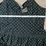 Mlle Gabrielle  Black and White Polka Dot Midi Dress Photo 5