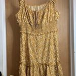 Temu Yellow Floral Dress. Size Photo 1
