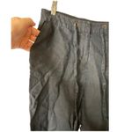 Charter Club Linen by  Women's Size Small Pants Black Relaxed Fit Drawstring Photo 2