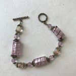 Pink Glass Beaded Stretch Bracelet Vintage 1 Owner Photo 4