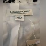 Coldwater Creek  Open Front Blazer Jacket Black White NWT City Town Scene XL Photo 1