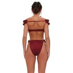Andrea Iyamah  Mulan Bikini Set Wine Color – Size XS NWT Photo 4