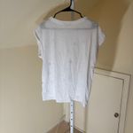 Lucky Brand  NWT Women's White Twist Front Red Blue Embroidered Stars Knit Top M Photo 5