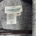 Coldwater Creek Women's 8P Gray Linen Cotton Blazer Jacket 3/4 Sleeve Career Photo 3