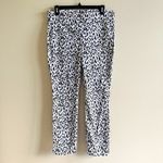 NYDJ Pull-On Denim Animal Print Skinny Ankle Jeans In Sateen With Slit Size 6 Photo 2