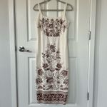 Christian LaCroix Floral Linen Midi Dress Photo 3