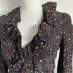 Madewell  • Silk Ruffle-Hem Wrap Top in Starry Night Photo 83