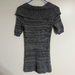 Mudd 90s Y2K ‎ Short Sleeve Sweater Dress With Cowl Neck Mini Gray Size Small Photo 1
