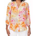 NYDJ Floral Button Front Shirt new Photo 0