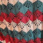 Voodoo Vixen Iris Tan Multi Chevron Pleated Retro Midi Dress Size Small Photo 3