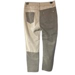 Emmiol Women's S Two Tone Colorblock Jeans Gray White Retro Colorblock Cotton Size 28 Photo 2