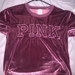 Victoria's Secret victoria secret PINK burgundy velvet crop Photo 0
