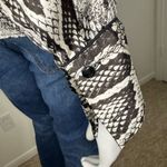 ZARA  Women's Snake Print Animal Blouse Long Sleeve Shirt Medium Size.  #249 Photo 7