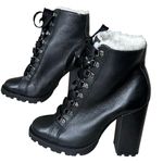 Schutz  Zhara Winter Bootie Womens 8.5 Black Lace Up Chunky Combat Boots Urban Photo 1