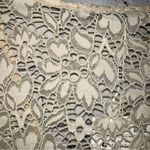 ZARA Women’s Lace V-Neck Sheer Top Floral Pullover Long Sleeves Cream L NWT Photo 5