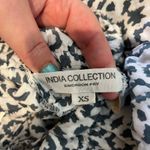 Emerson Fry Pull On High Waisted Drawstring Midi Skirt Leopard Blue XS Photo 2