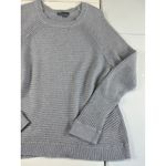 Vince  Women's Gray Cotton‎ Ribbed Knit Raglan Long Sleeve Sweater Large Photo 2