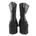 Steve Madden  Goucho Women's Black Leather Chunky Block Heel Ankle Boots Size 10 Photo 2