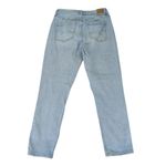 American Eagle Mom Jean Light Wash Strigid Stretch Rigid Women 6 High-rise Taper Photo 1