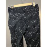 Old Navy  Leggings Womens Medium Black White Grid Print Stretch Pull On Cotton Photo 4