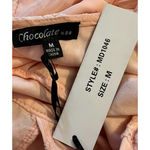 Womens Romper Shorts Size M Maxi Sheer Cape Pink Crochet Sleeveless Junior NWT Photo 1