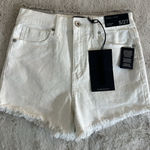Kendall & Kylie Shorts White Denim Jeans the Drifter High Rise Size 5/27 Photo 0