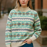 American Eagle NWOT Oversized Fairisle Mock Neck Sweater Photo 0