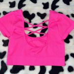 Aerie Ribbed Hot Pink Cropped Top Photo 1
