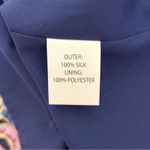 Saloni Blue Purple Floral Sleeveless Plunging V Neck Choker Neck Fleur Dress 8 Photo 7