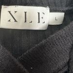 XLE Greg Ribbed Knitted Hoodie Womens Size Large Black Sweater Photo 2