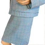 Requirements  BLUE W/PASTEL PINK & YELLOW TWEED SKIRT SUIT WITH FRINGE ACCENT 16 Photo 7