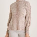 Chico's Chico’s NWT Animal Print Eyelash Mock Neck Sweater Size M Photo 0