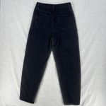 Adika Black Denim Ombré Sides High Rise Tapered Leg Jean Size M Photo 7
