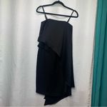 Elliatt black strapless satin candid midi dress XS party cocktail wedding guest Photo 2