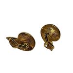 Premier Designs Vintage  nautilus clip-on earrings. Faux Pearl and gold tone Photo 2
