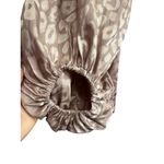 ee:some  Animal‎ Print Blouse V-Neck Long Balloon Sleeve Mauve Women's Top Photo 1