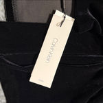 Calvin Klein  women's size large black velour cropped cardigan jacket formal NWT Photo 6