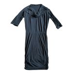 Alice + Olivia  Base Dark Grey Stretch Dress Cowl Neck 3/4 Sleeves Size Medium Photo 1